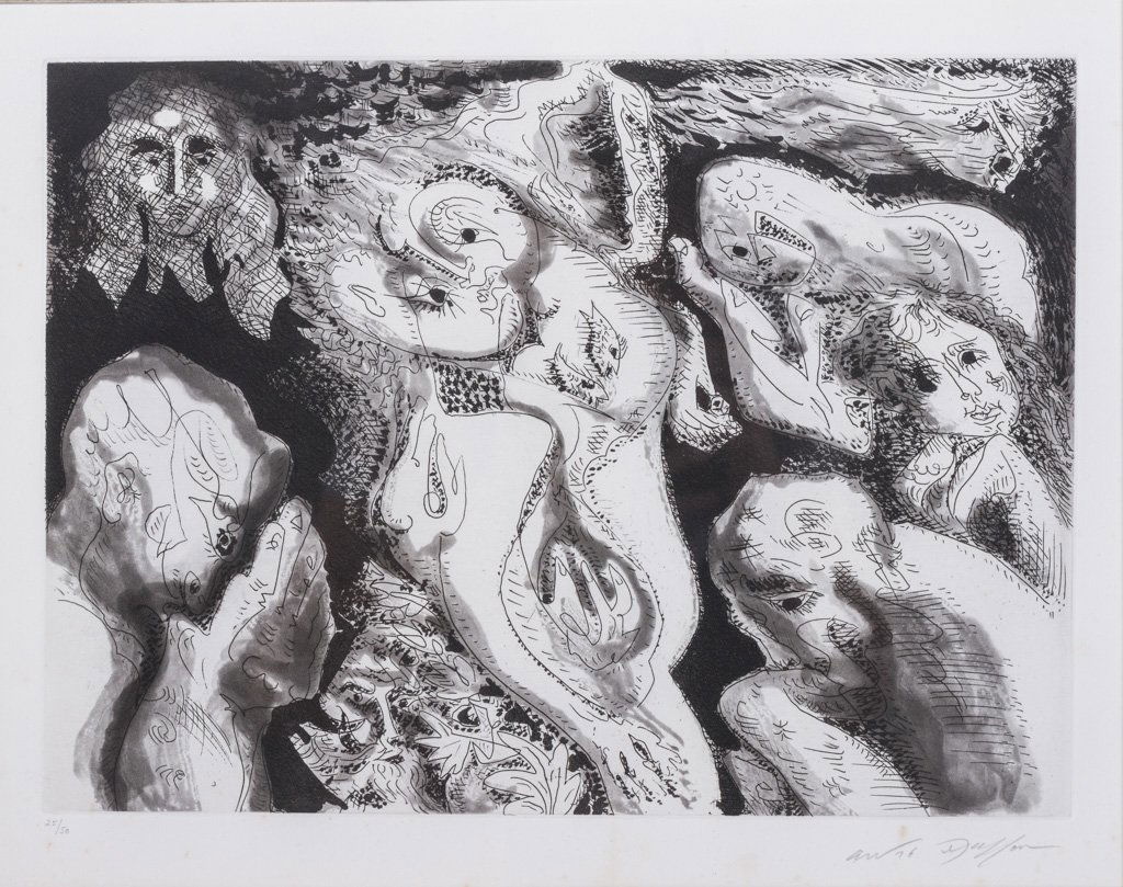 Masson, Andre (French 1896-1987) Drypoint Etching Print (1 of 7)