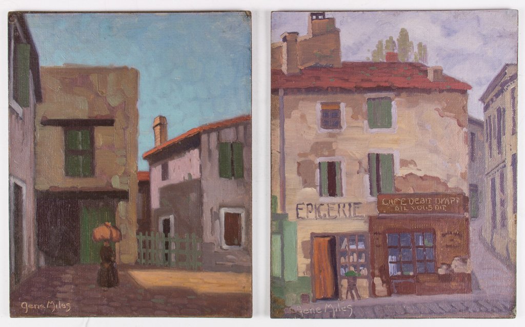 Miles, Gene (American early 20th C) Paintings (2) (1 of 8)