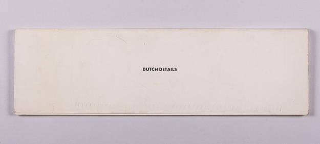 Ruscha, Edward - " Dutch Details " - 1971 Artist Book (1 of 10)
