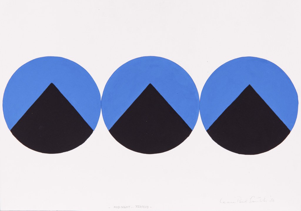 Smith, Leon Polk (1906-1996) Midnight Teepees Painting (1 of 10)