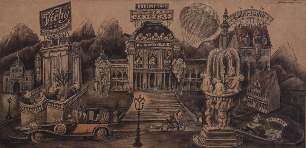 Sorel, Edward (American, 1929-) Ink Drawing (1 of 7)