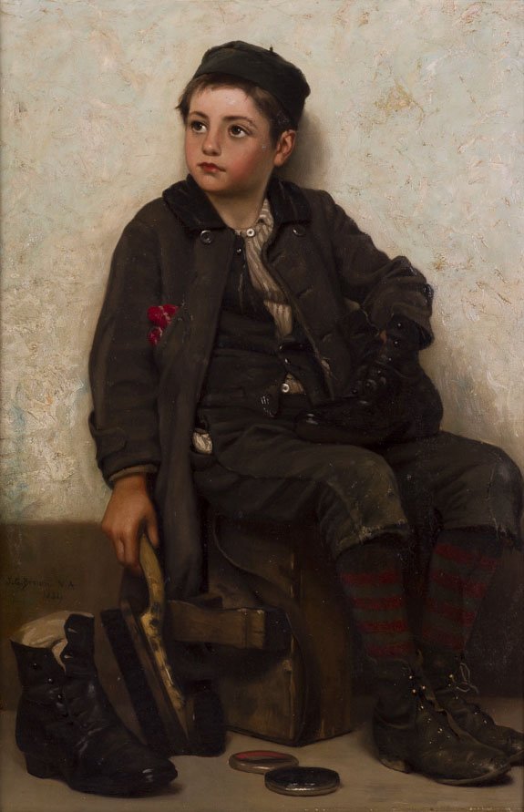 Brown, John G. (American, 1831-1913) Boy Oil Painting (1 of 10)