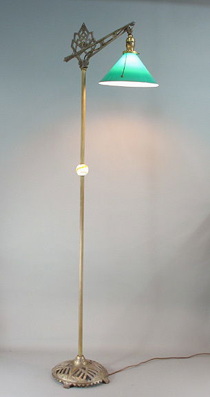 206 Art Deco 1920s Floor Lamp W Emeralite Shade