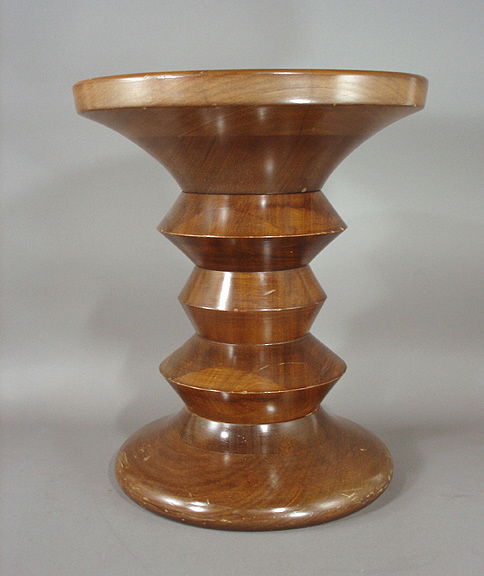 Time Life Eames Herman Miller Walnut Stool: Time Life Eames Herman Miller Walnut StoolEames Turned Stool. Original Mid Century Charles Eames Time Life walnut stool. This stool is not a reproduction. It has the original finish and is in good con