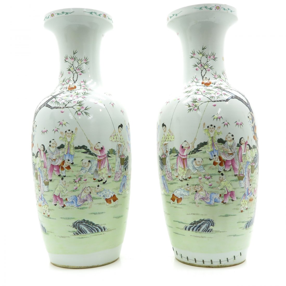 Pair of China Porcelain Capital Vases (1 of 6)