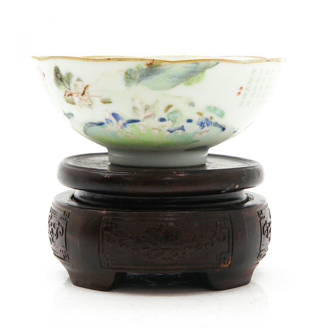 China Porcelain Bowl in Tilling and Weaving Decor (1 of 6)