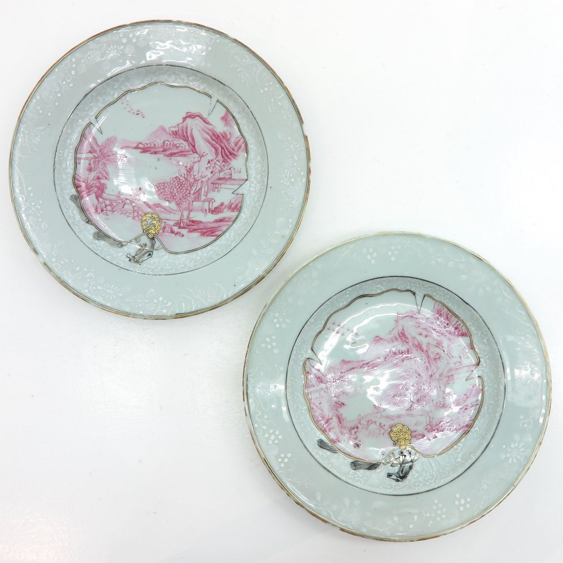 Lot of 2 18th Century China Porcelain Plates (1 of 2)