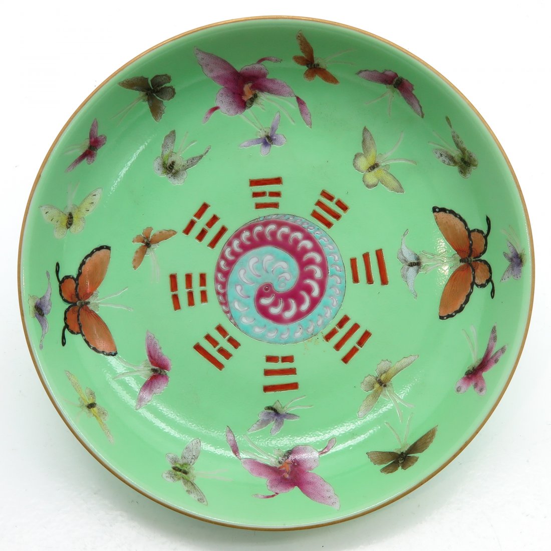 China Porcelain Polychrome Decor Plate (1 of 3)