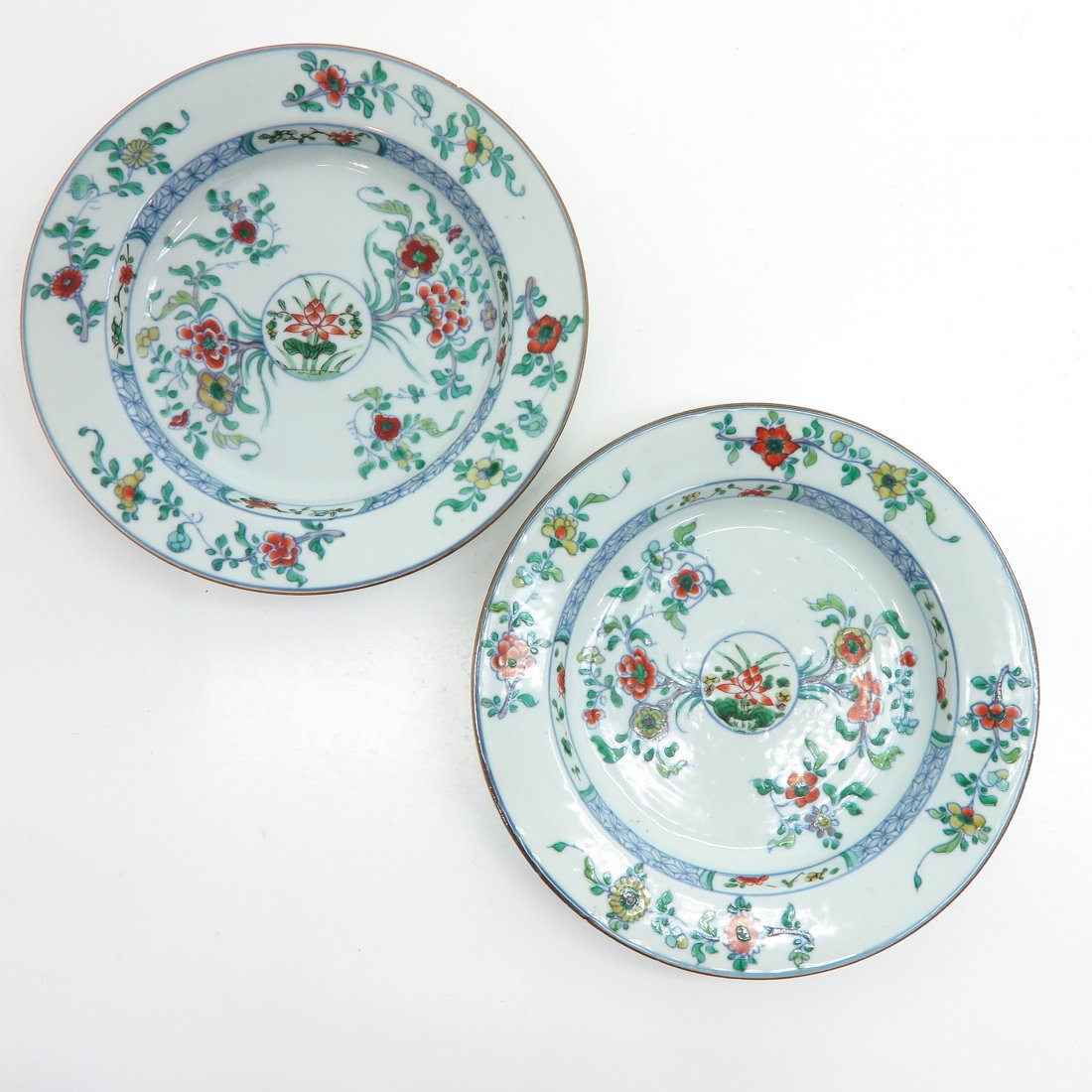 2 18th Century China Porcelain Ducai Decor Plates (1 of 2)