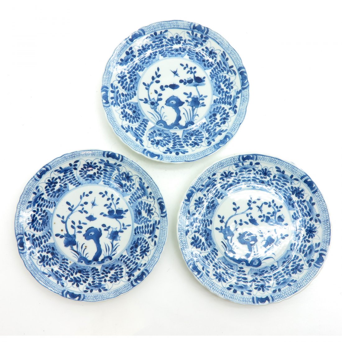 Lot of 3 China Porcelain Plates Marked Kangxi (1 of 2)