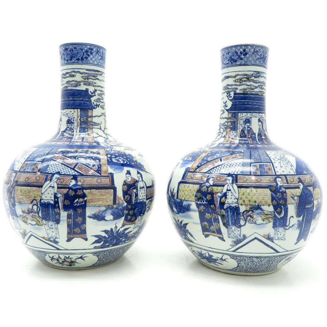 Pair of China Porcelain 19th Century Vases (1 of 6)