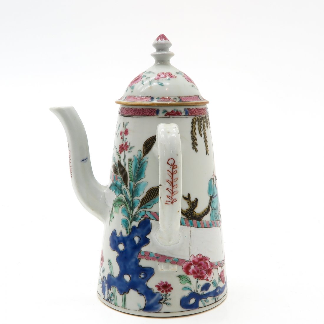 18th Cent. Famille Rose Decor Chocolate Pot (1 of 6)