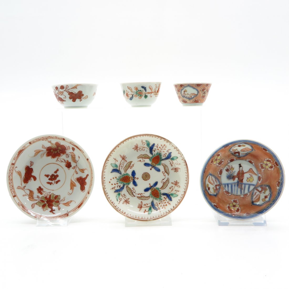 Lot of 3 China Porcelain Cups and Saucers (1 of 6)