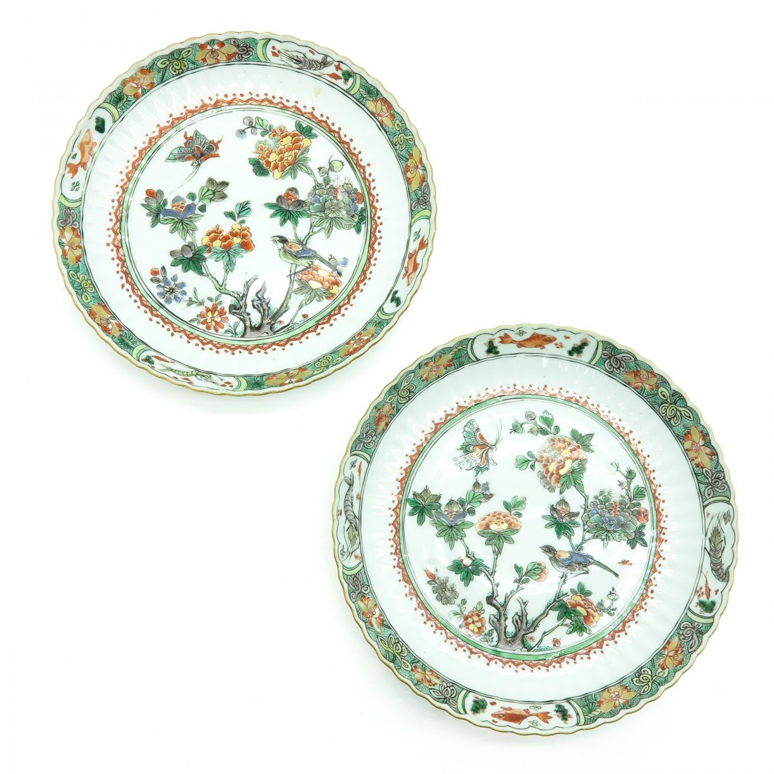 Lot of 2 18th Century China Porcelain Plates (1 of 2)
