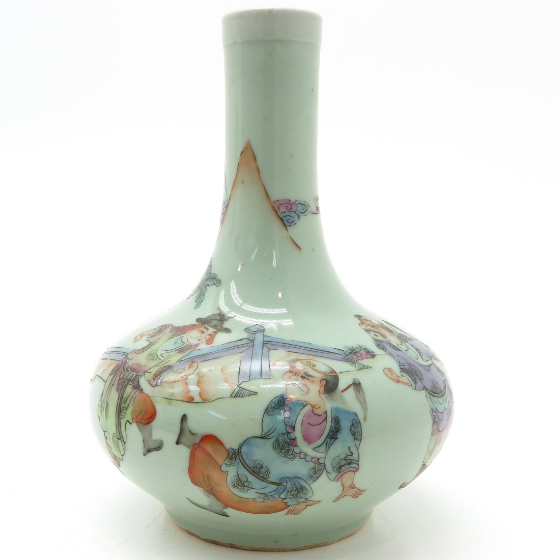 China Porcelain Polychrome Decor Vase (1 of 6)