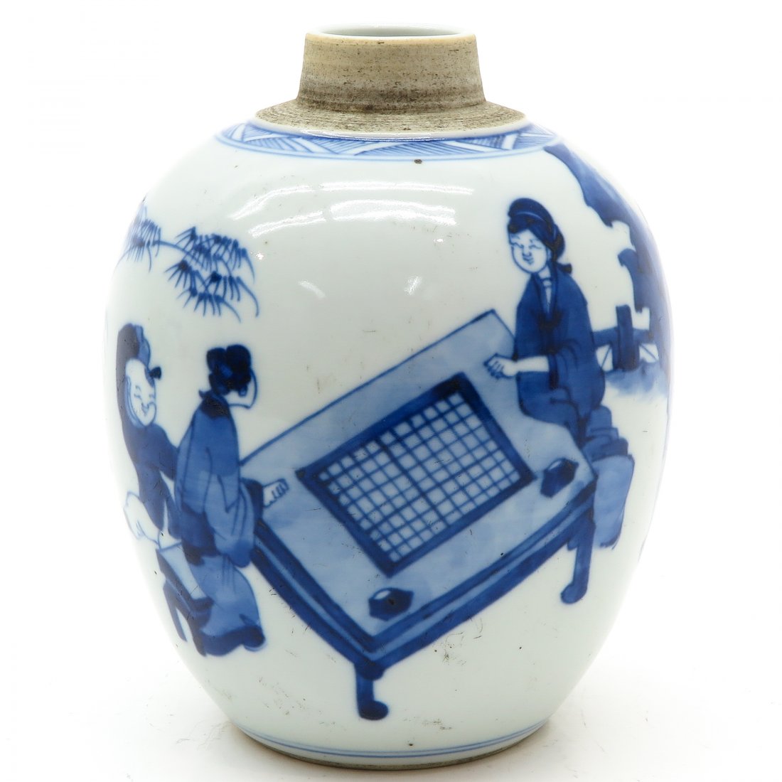 China Porcelain Ginger Jar: 15 cm. tall.