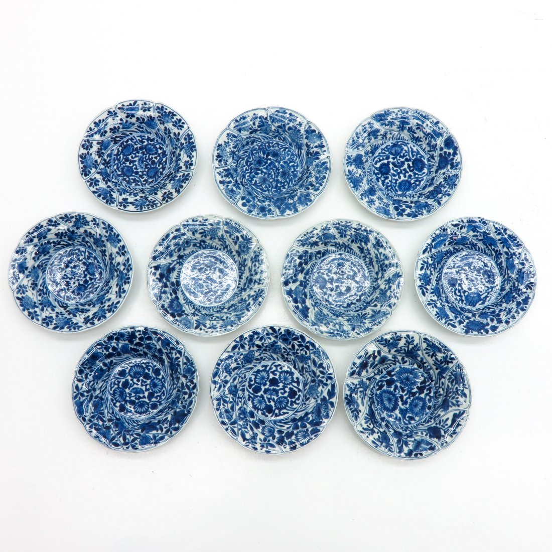 Lot of 10 18th Century China Porcelain Small Plates (1 of 2)