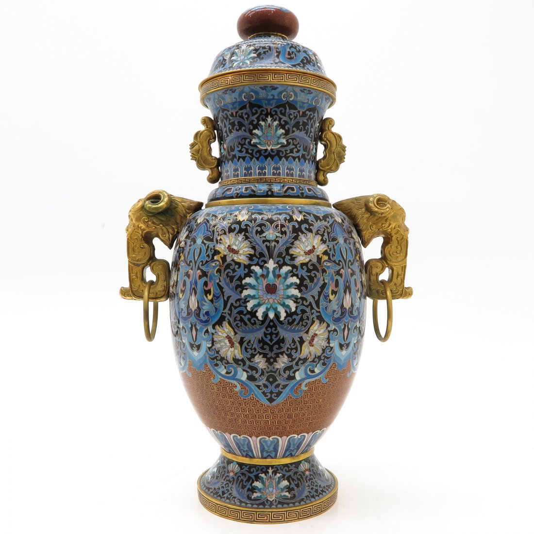 Cloisonné Chinese Lidded Vase (1 of 6)