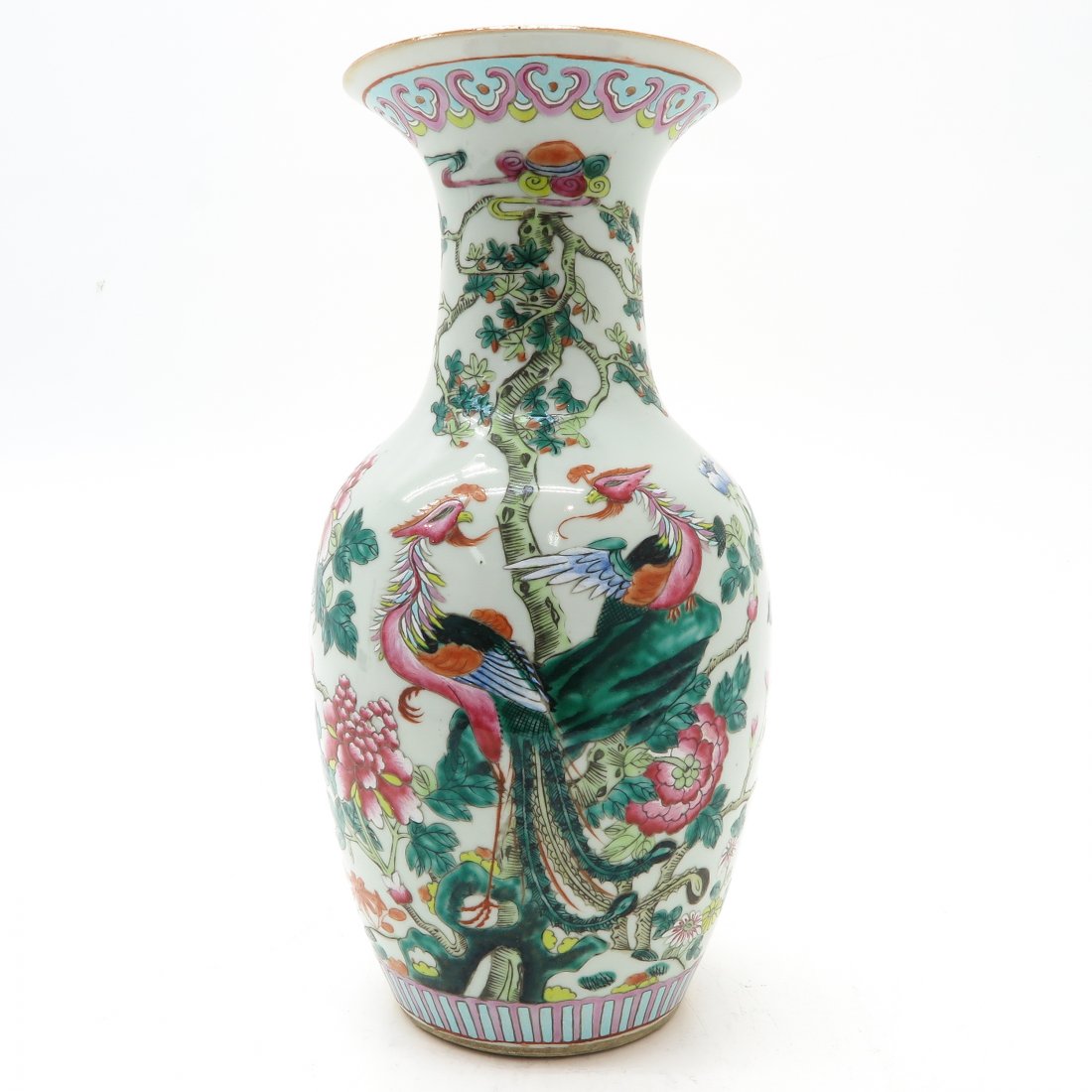 China Porcelain Polychrome Decor Vase (1 of 6)