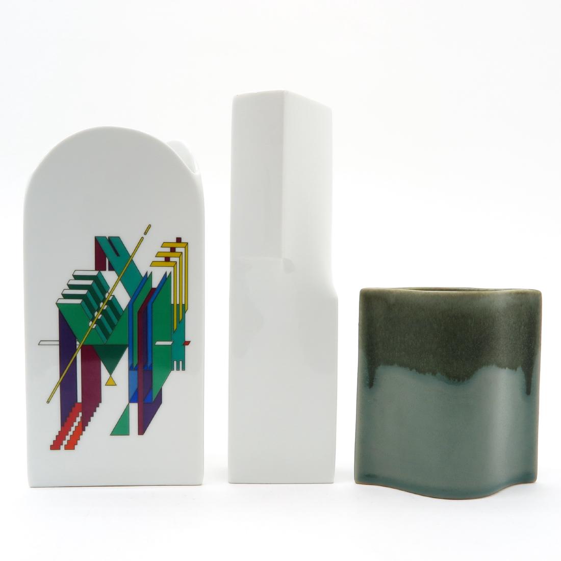 Lot of 3 Rosenthal Items: Including Karl en Ursula Scheid, 25 cm. tall.