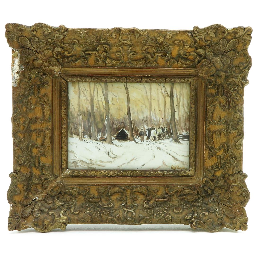 Signed Louis Apol Water Color: 19 x 14 cm.