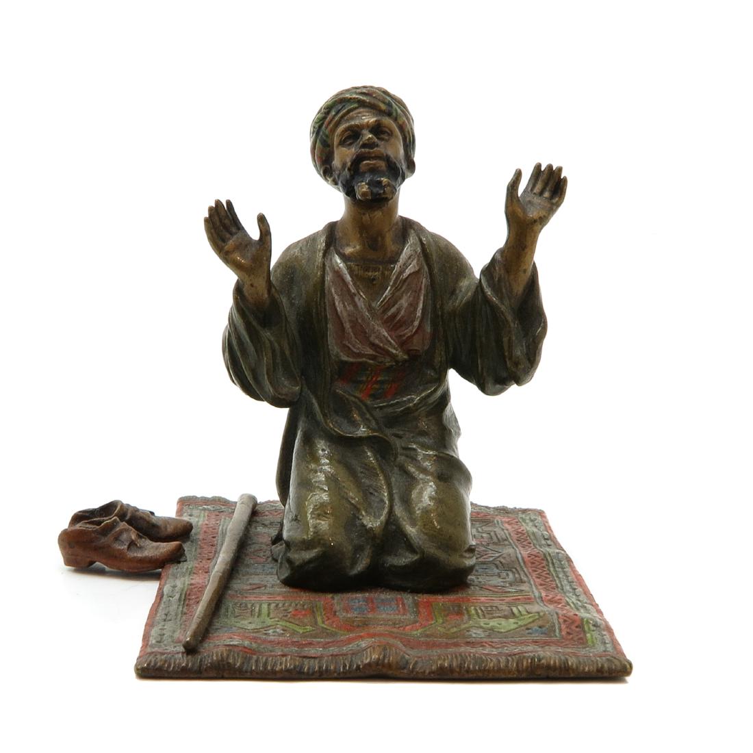 Signed Cold Painted Bronze Sculpture (1 of 6)