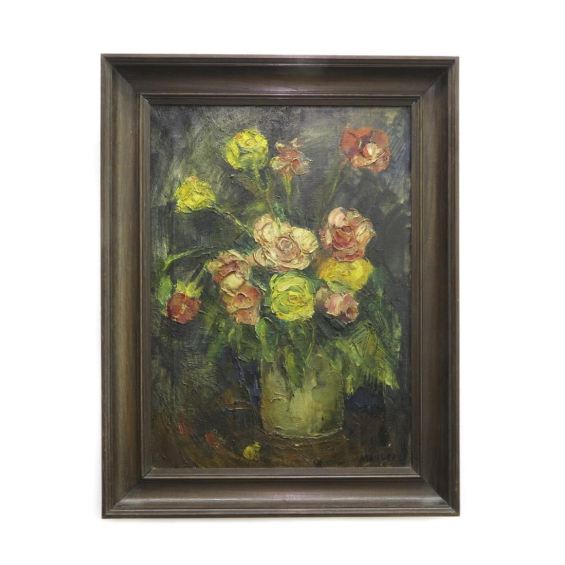 Oil on Canvas Signed Manders (1 of 3)