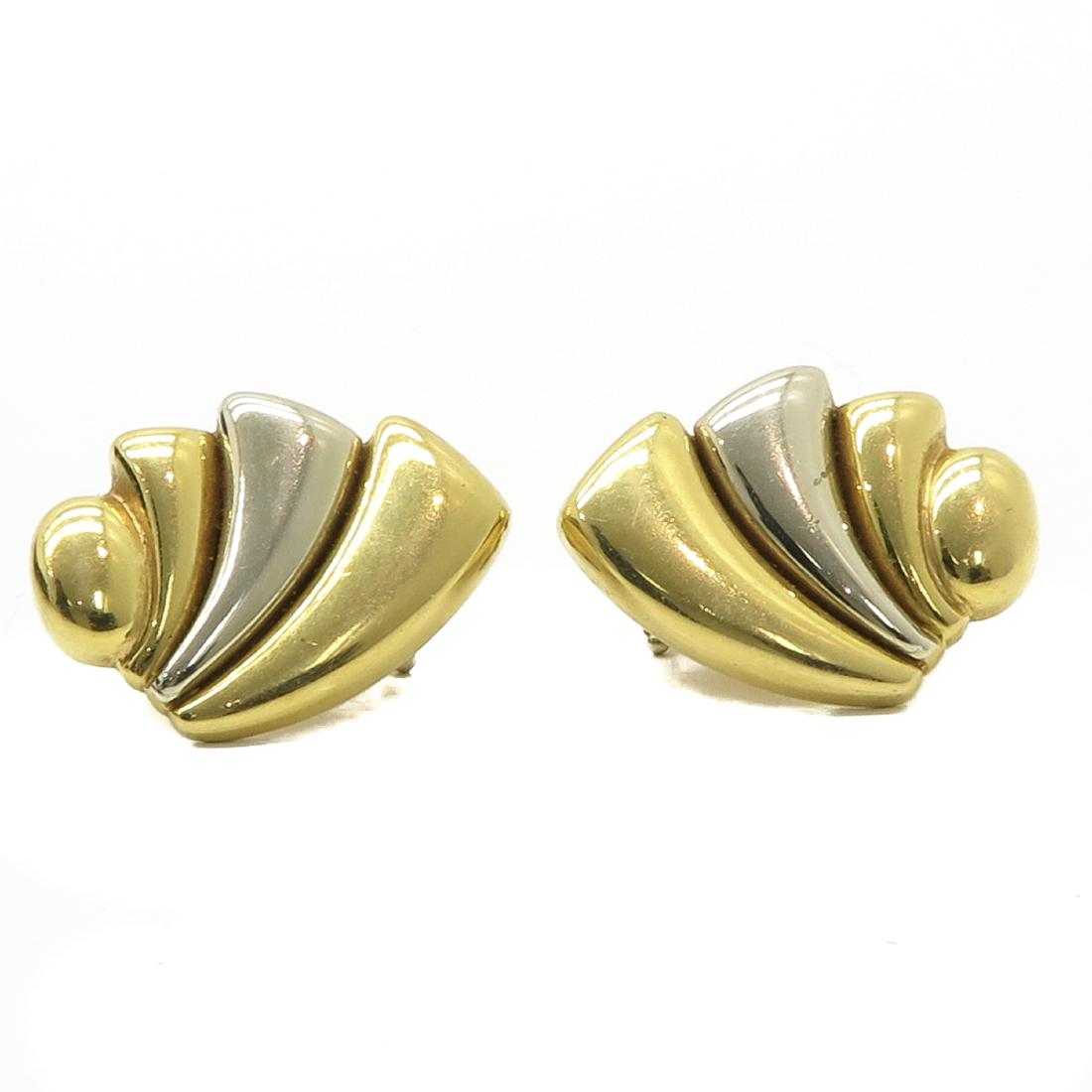 18KG Earrings Signed Chimento: 12 gram.