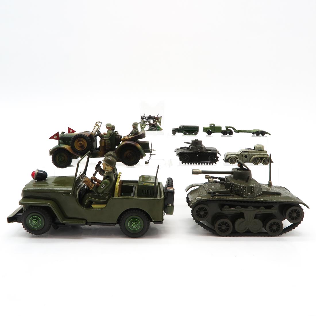 Diverse Lot of Vintage Millitary Toy Cars (1 of 1)