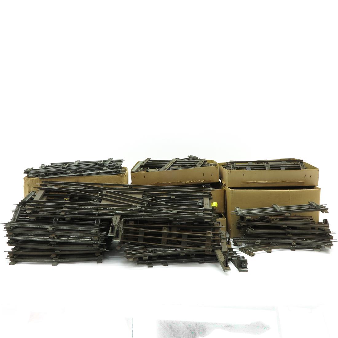 Large Lot of Marklin Rails: Circa 1930, spoor 1, longest is 43 cm.