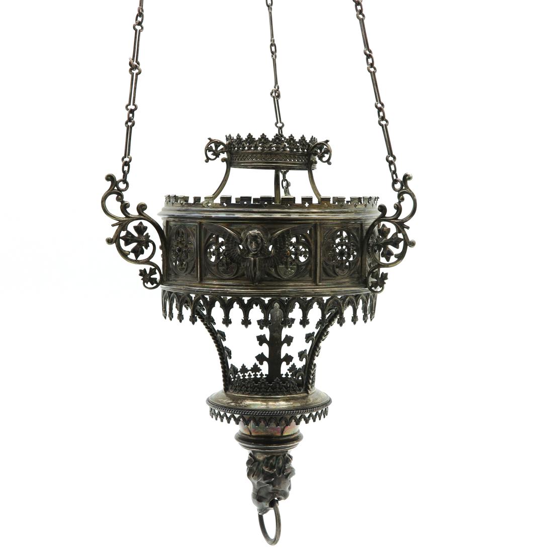 Silver Neo Renaissance Altar Lamp (1 of 3)