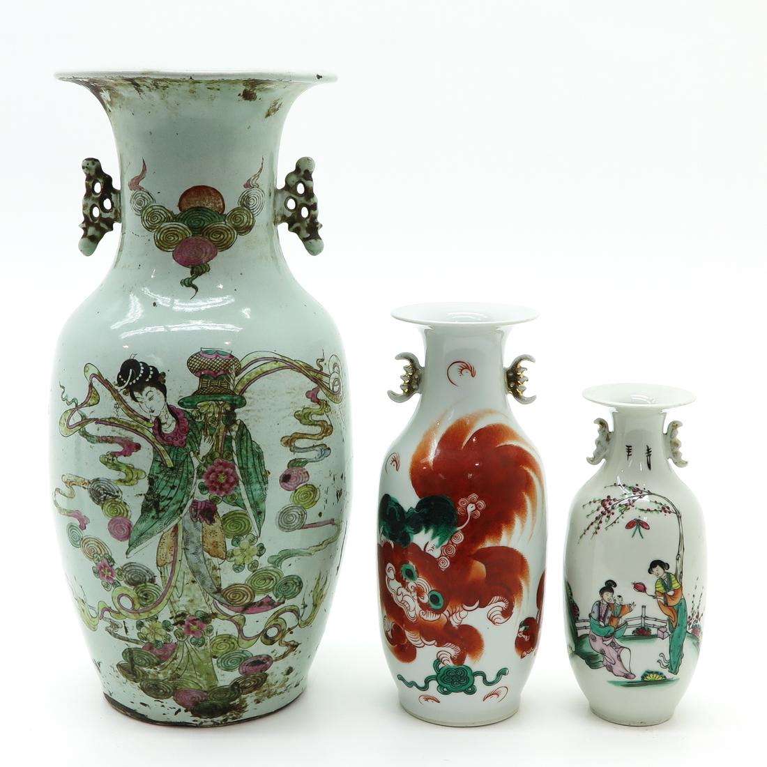 Lot of 3 Vases (1 of 6)