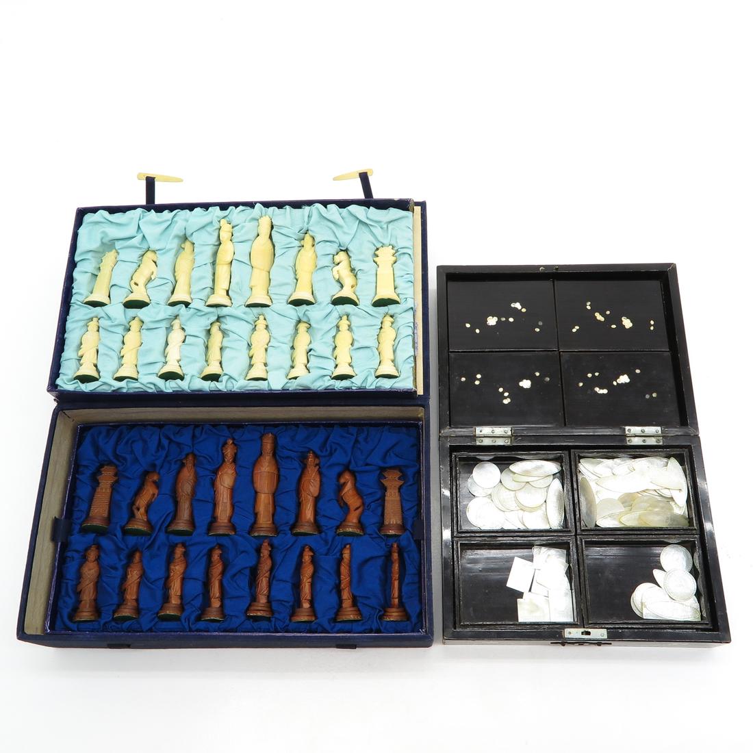 Lot of 2 Boxes with Playing Items (1 of 3)