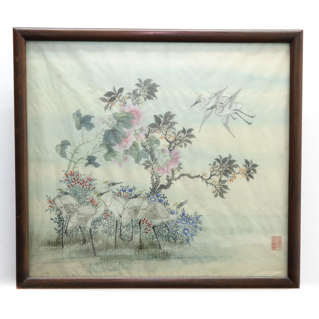 Chinese Painting on Silk (1 of 3)
