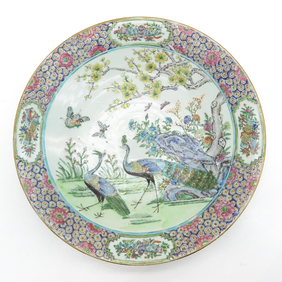 Famille Rose Enamel Decor Plate (1 of 3)