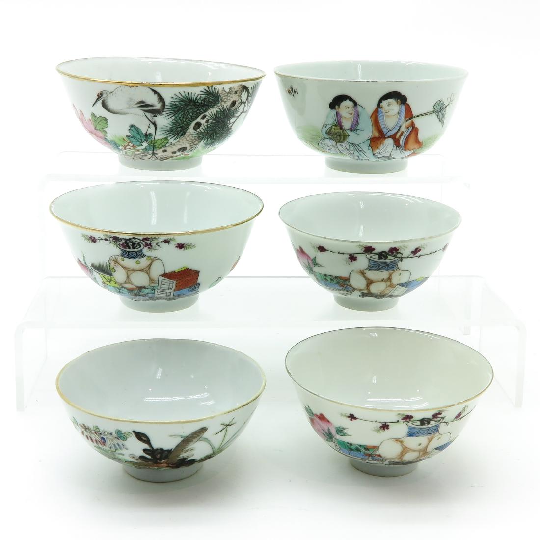 Lot of 6 Polychrome Decor Bowls (1 of 6)