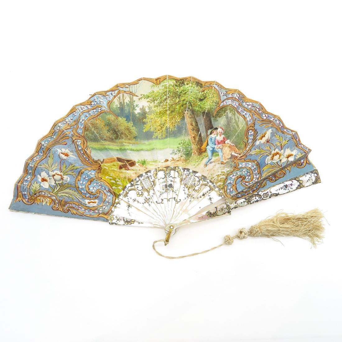 Chinese Mother of Pearl Fan (1 of 2)