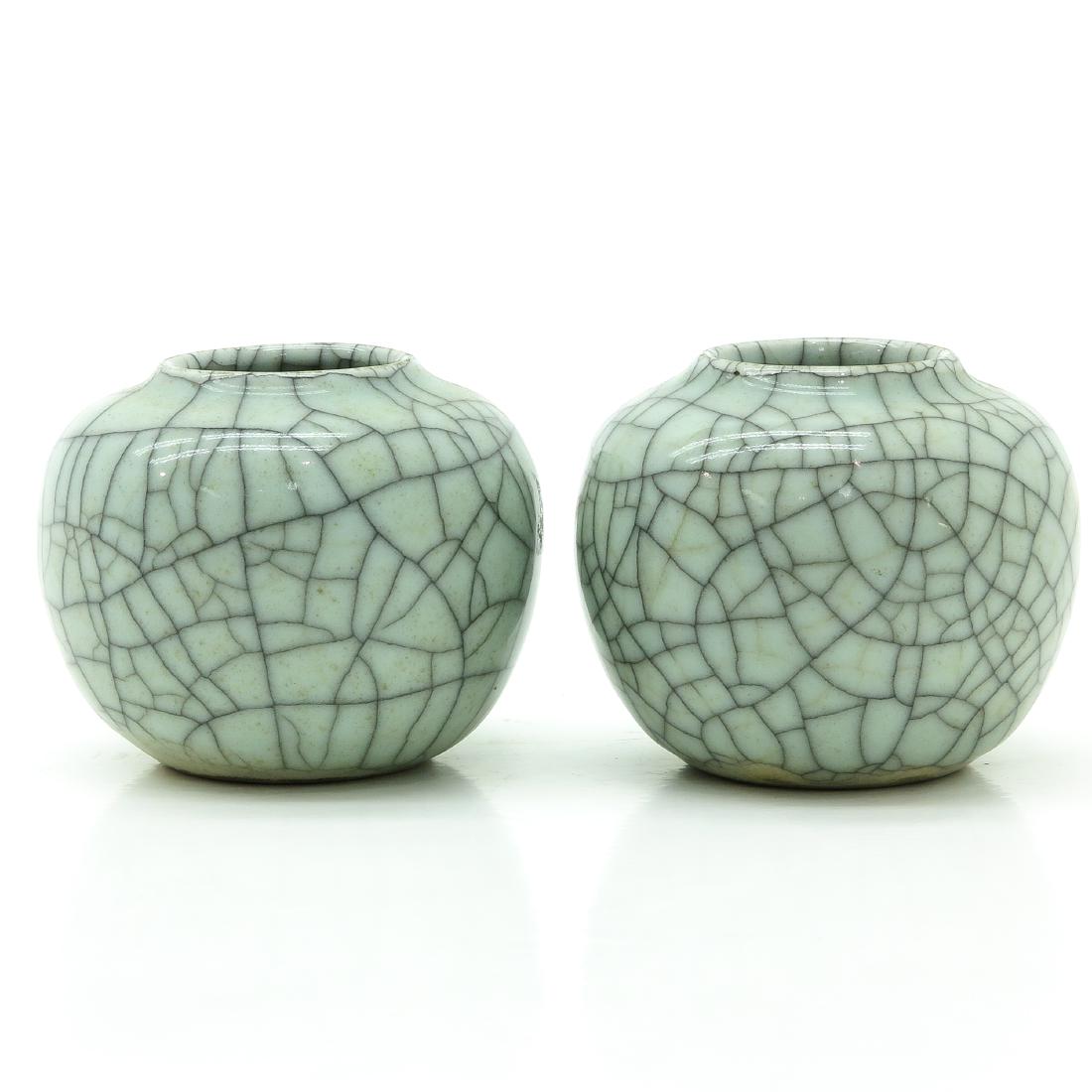 Lot of 2 Crackleware Decor Vases (1 of 6)