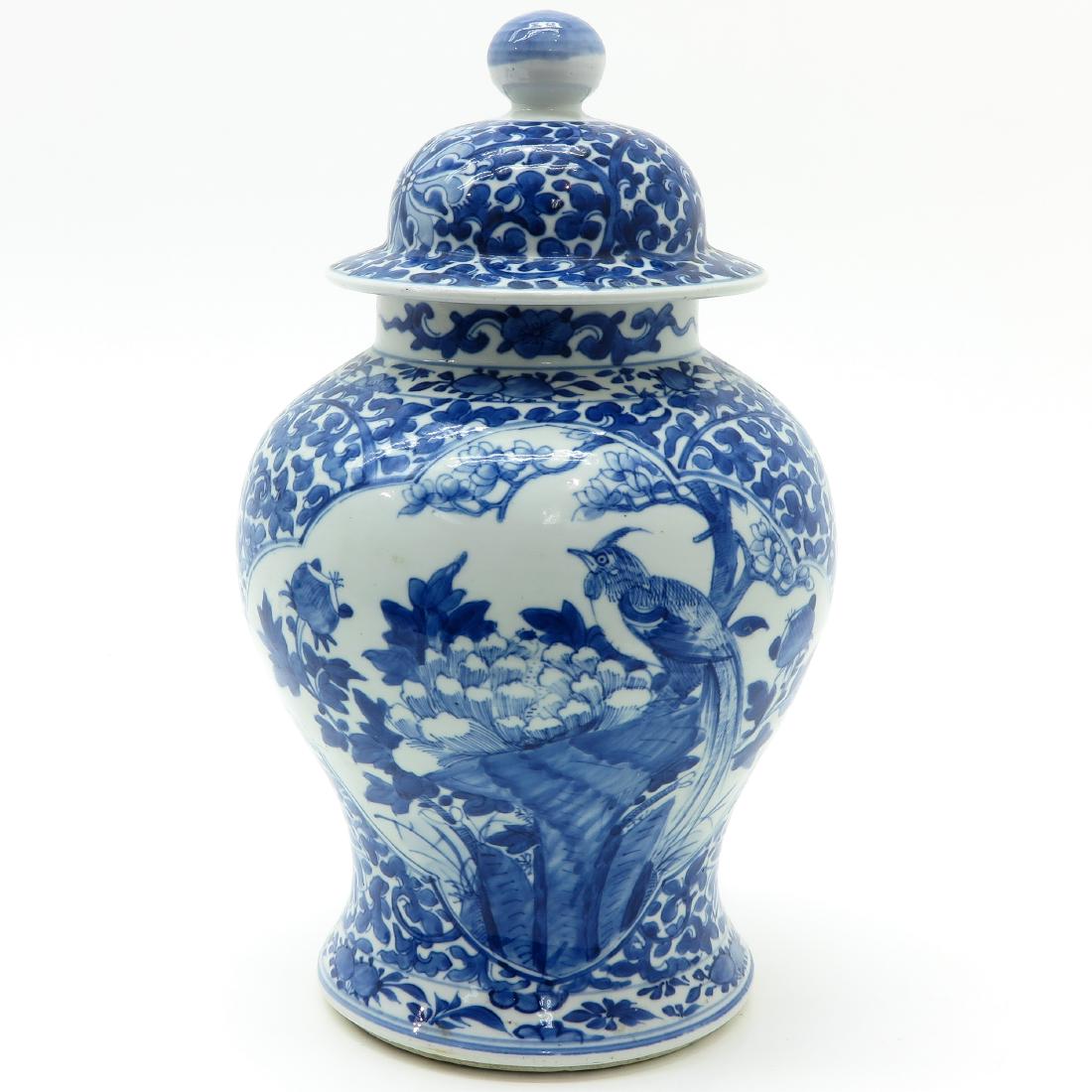 Blue and White Decor Lidded Vase (1 of 6)