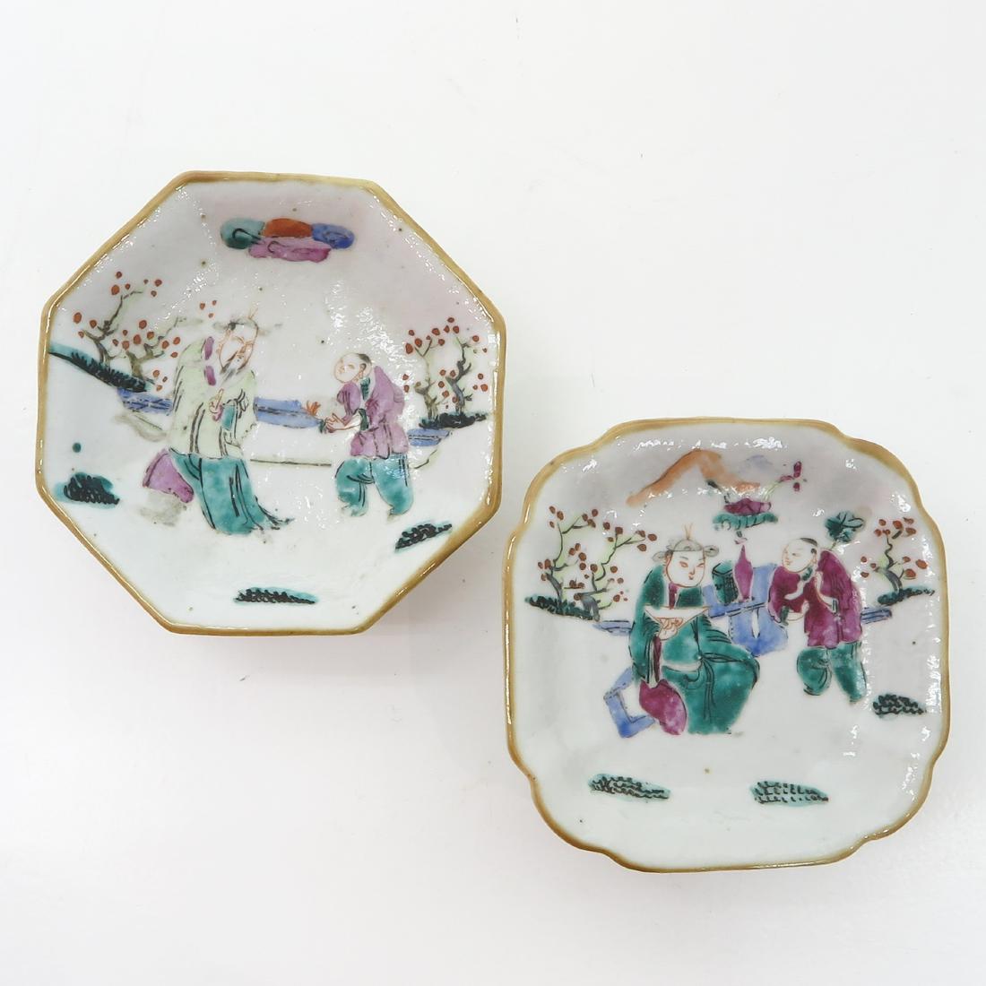 Lot of 2 Polychrome Decor Altar Trays (1 of 6)