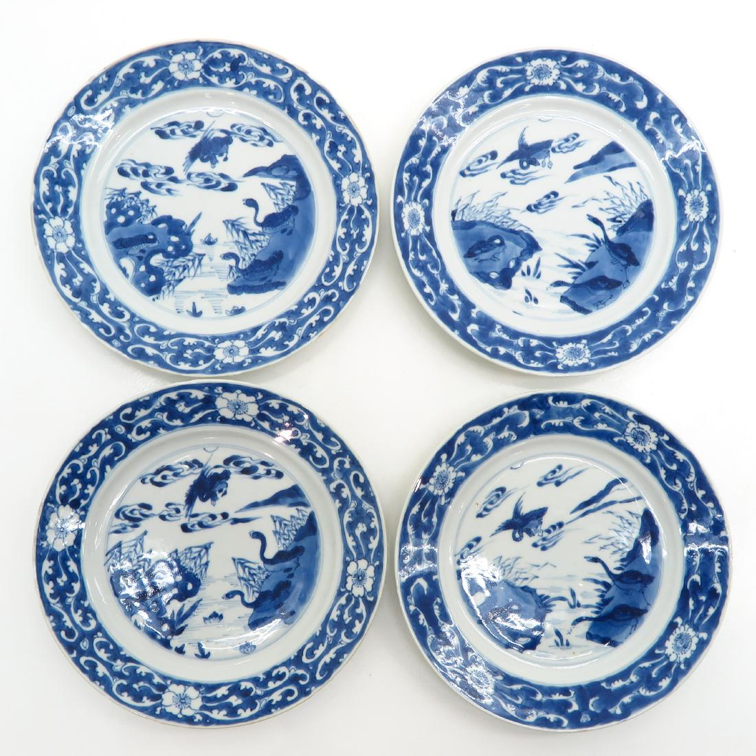 Lot of 4 Blue and White Plates (1 of 2)