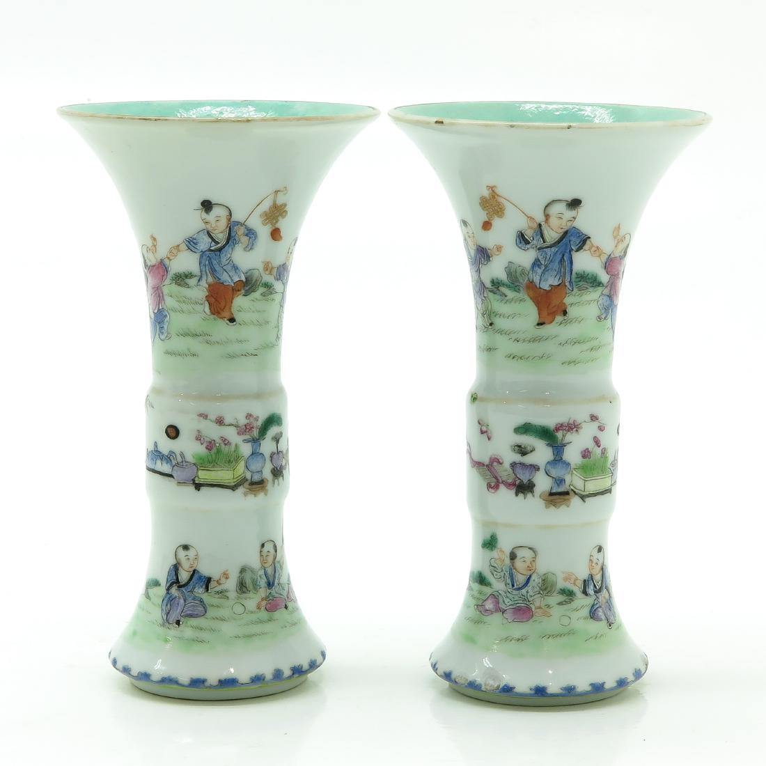 Pair of Polychrome Decor Vases (1 of 6)