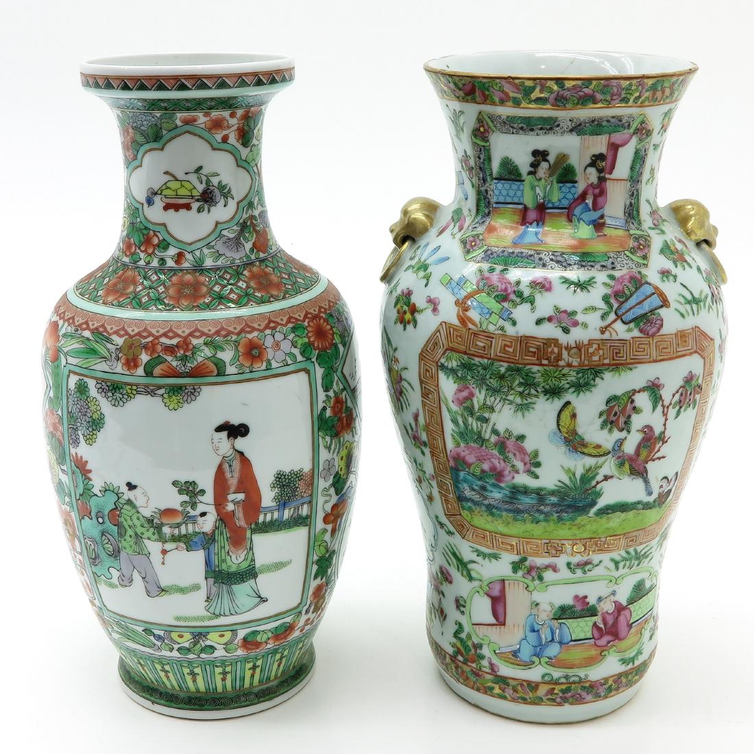 Lot of 2 Polychrome Decor Vases (1 of 6)