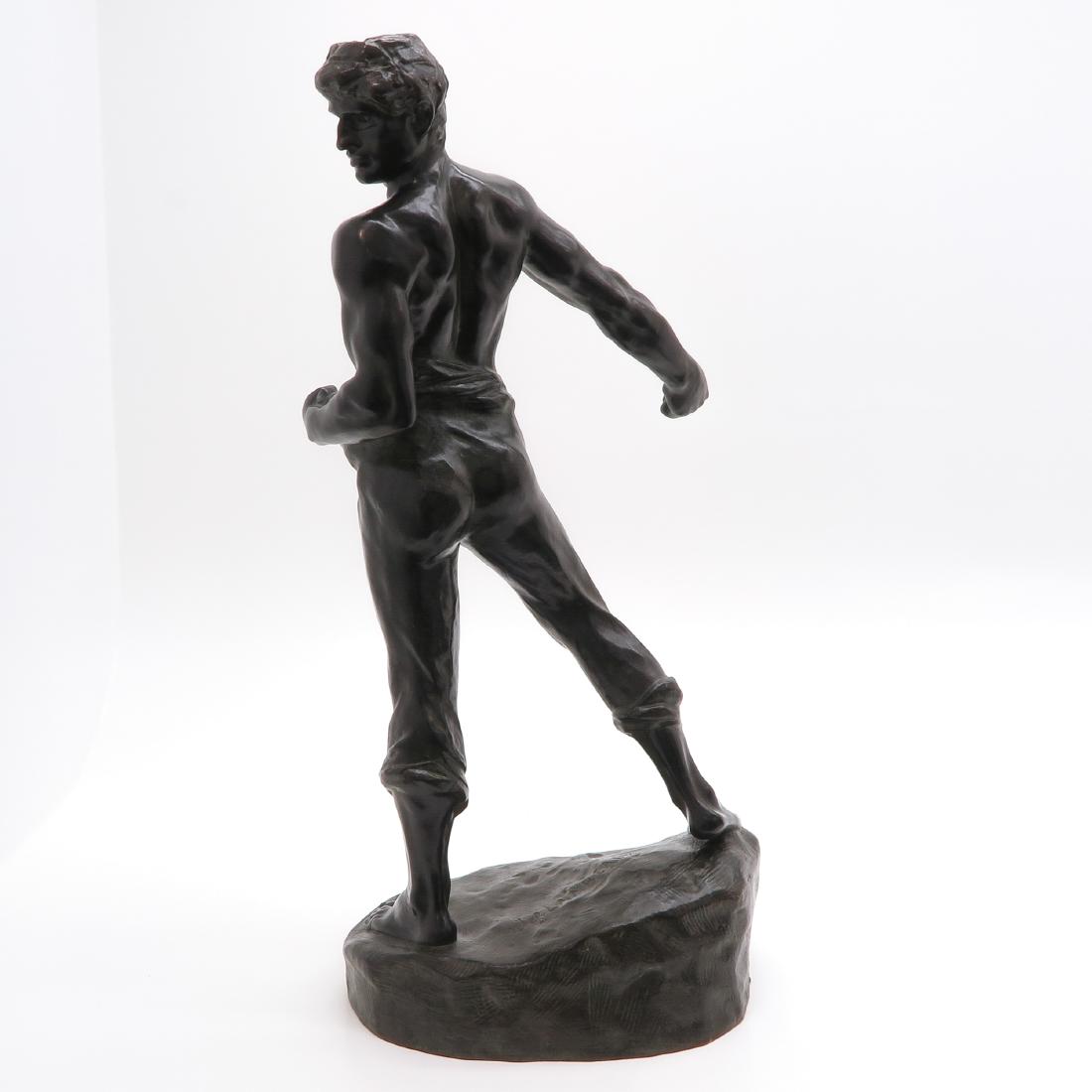 A Bronze Sculpture Signed Jef Lambeaux: Jef Lambeaux (1852 - 1908), Titled Le Semeur, 80 cm. tall.