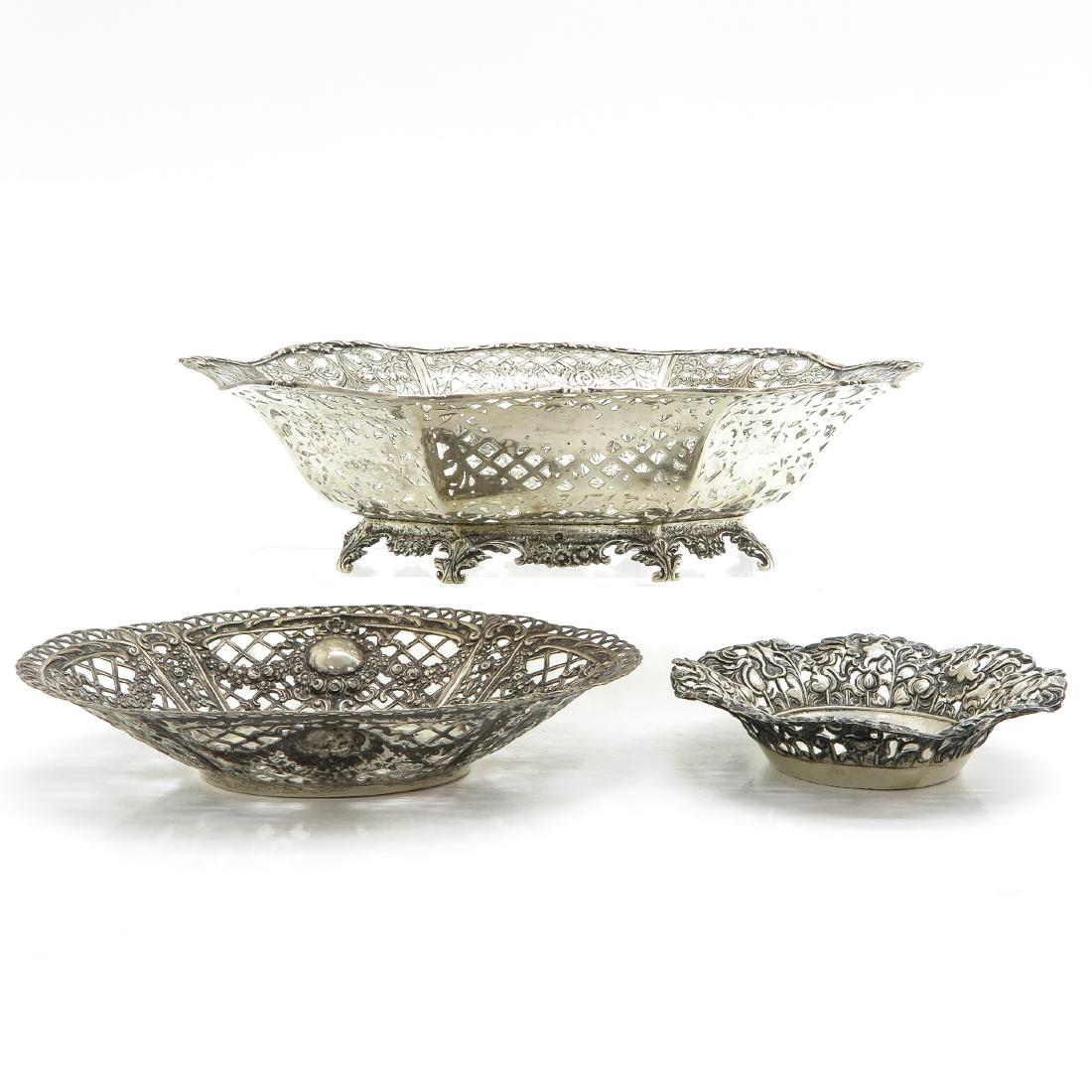 A Lot of 3 Silver Baskets (1 of 8)