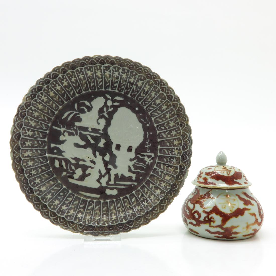 A Plate and Jar with Cover (1 of 6)