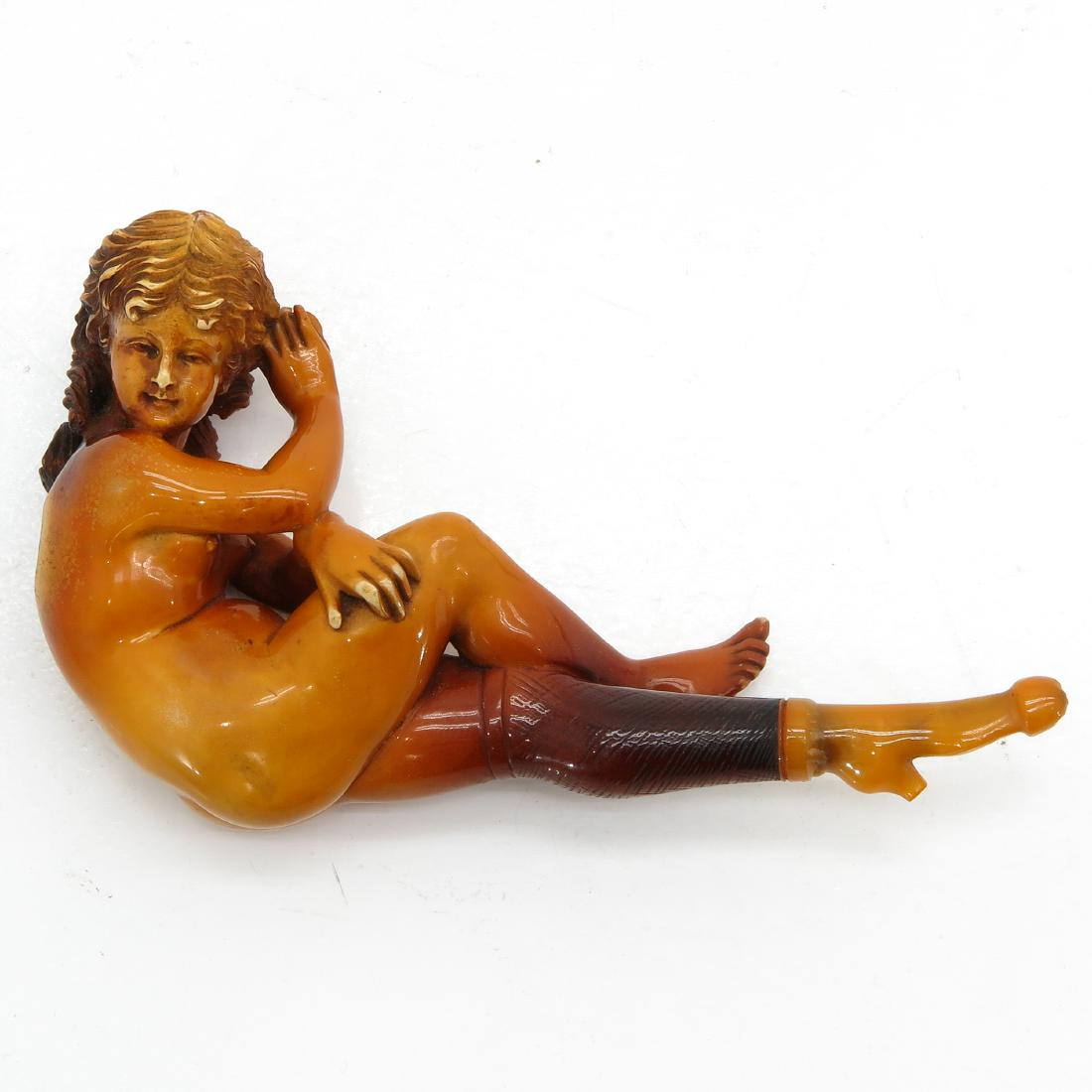 A Figural Erotic Cigar Holder in Original Case: 13 cm. long.