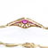 A 14KG Art Deco Ruby and Diamond Bracelet with Brooch - 3