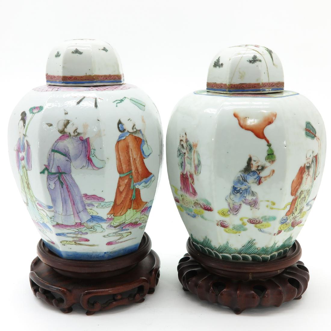 Two Famille Rose Decor Ginger Jars (1 of 10)