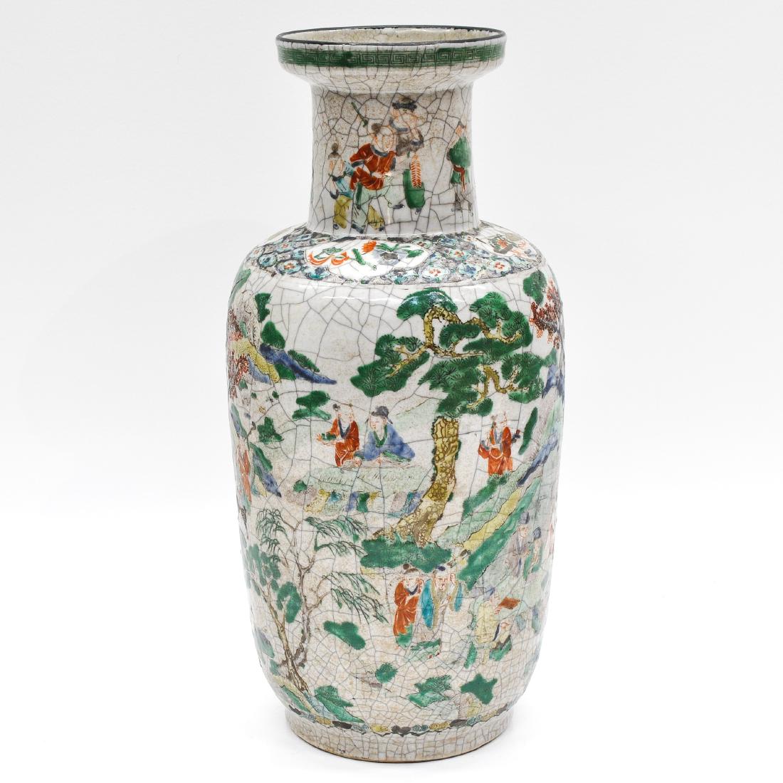 A Famille Verte Decor Rouleau Vase (1 of 10)